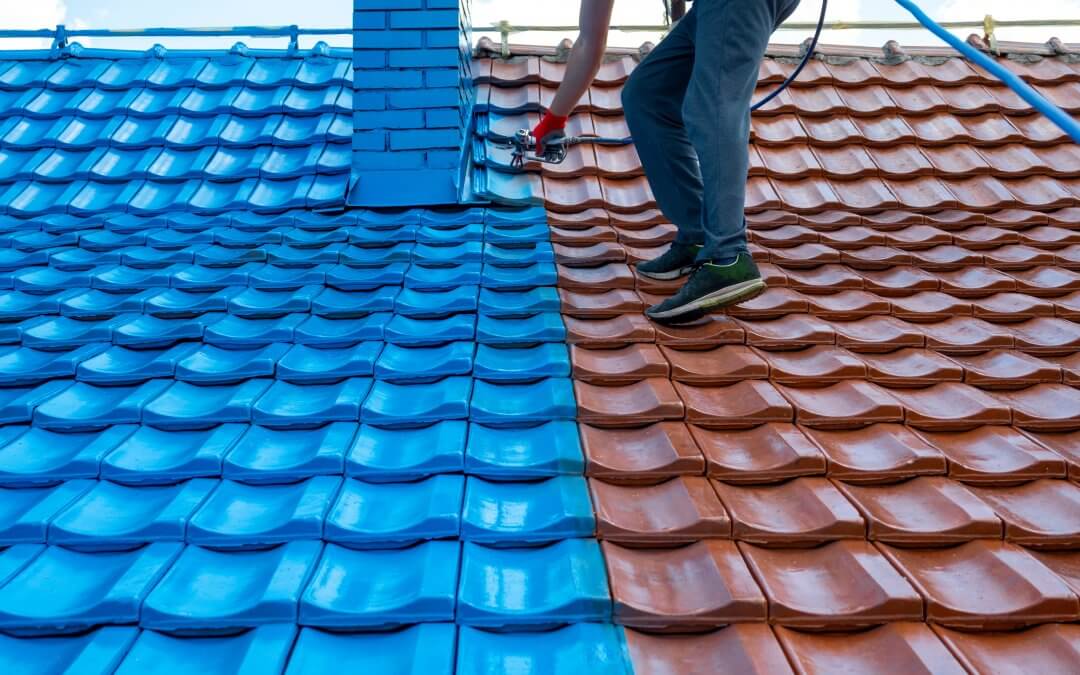roof painted blue