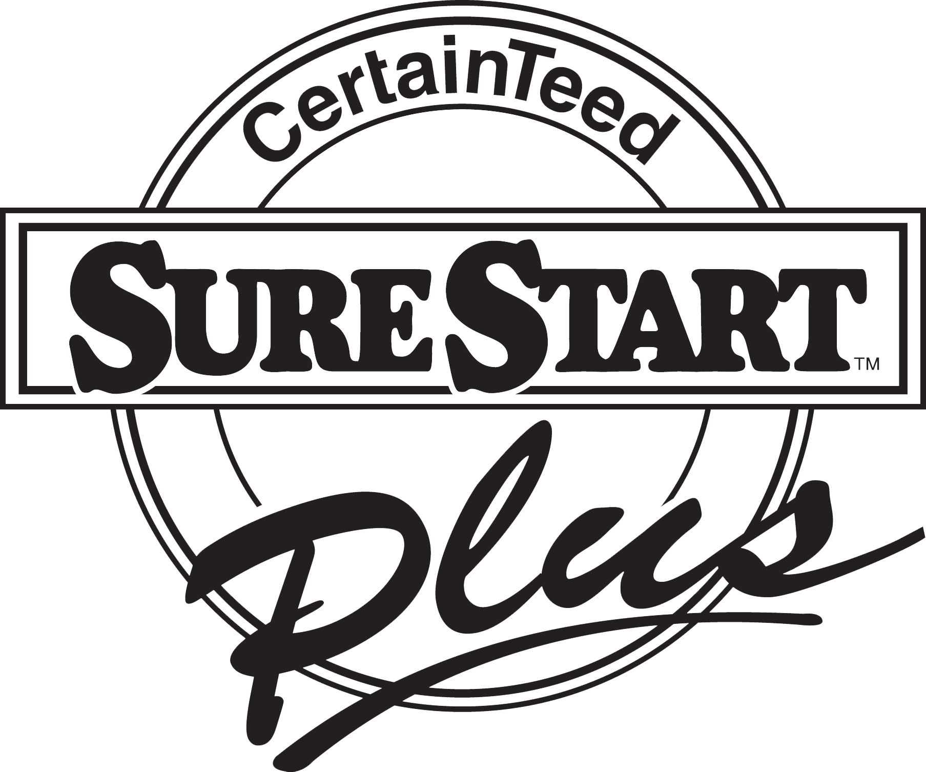 Certanteed Sure Start Plus logo