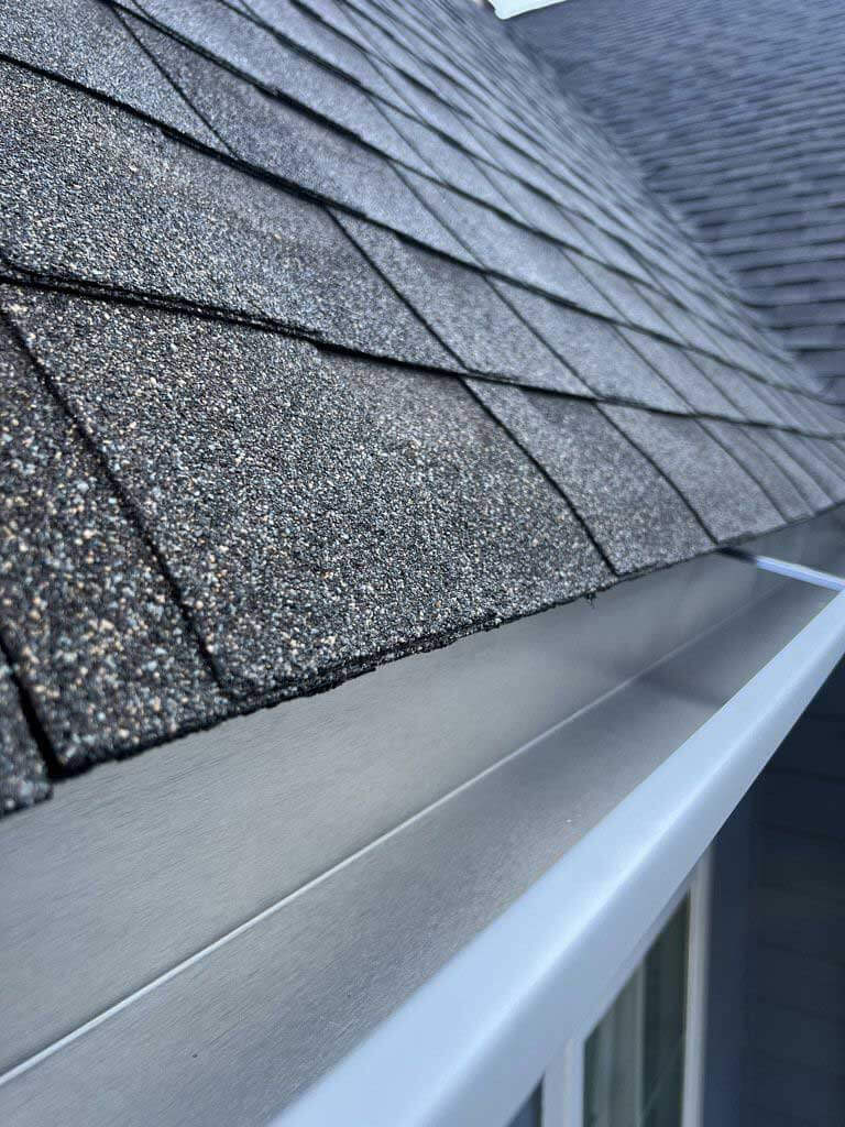 closeup view of the inside of gutters